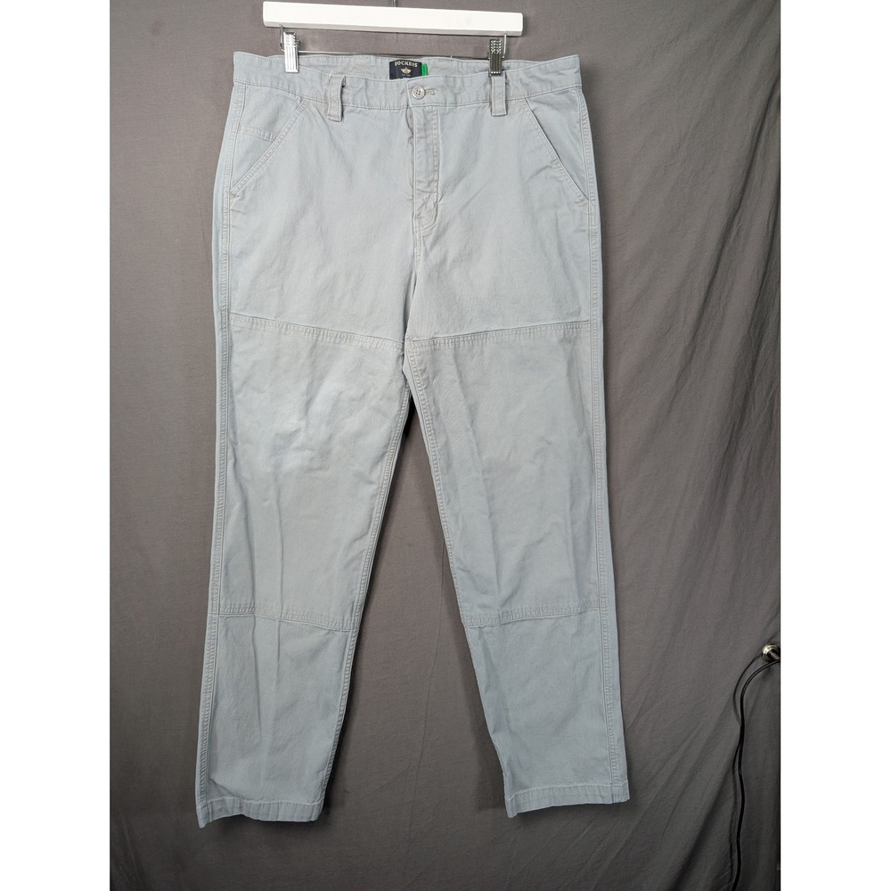 Dockers Mens Carpenter Pants Light Blue W38 L34 Water Less Utility